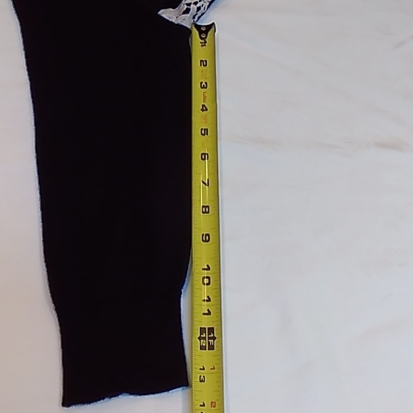 Karl Lagerfeld Black White Floral Crochet Lace Front Cropped Cardigan Sweater - Picture 12 of 13